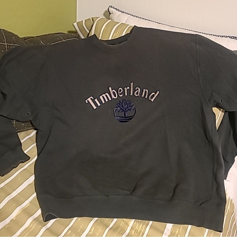 Timberland Crewneck Sweatshirt Embroided Logo Vintage Retro Men's Size XXL
